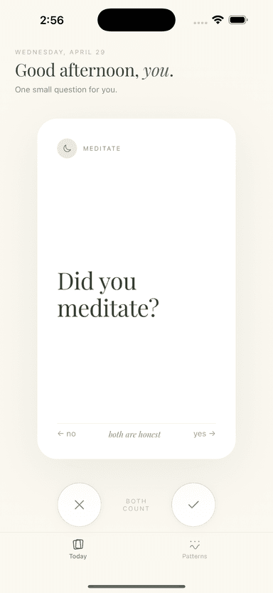 Gentle daily check-ins